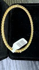 Gold Bangle Bracelet 14K Yellow Gold 9.8g